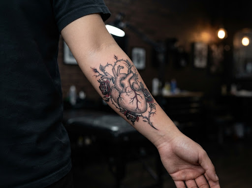 Tatuaje mandala geométrico de espalda completa en Inmortal Tattoo Corrientes